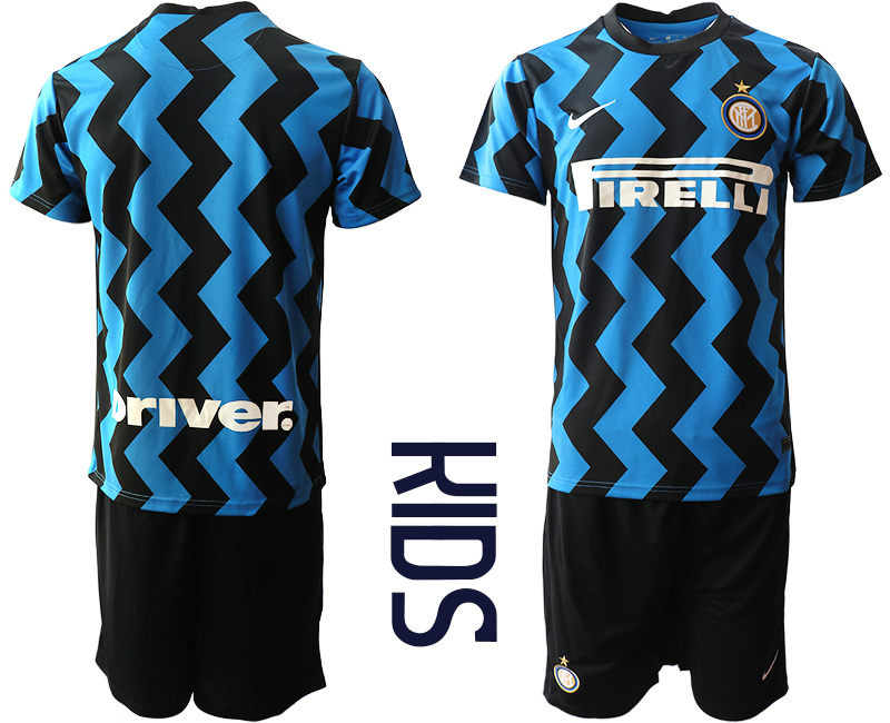 Youth 2020-2021 club Inter Milan home blank blue Soccer Jerseys